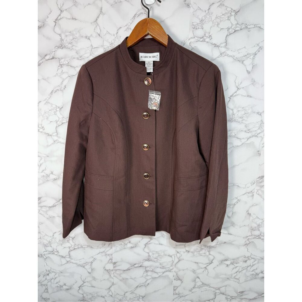 Vintage Brownstone Women’s Blazer Jacket sz L Brown NWOT #G33